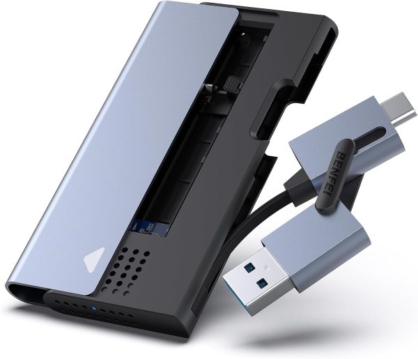 BENFEI 345GY M.2 NVME SATA SSD Enclosure, 10 Gbps USB Type-C/Type-A to NVME PCI-E SATA M-Key/(B+M)