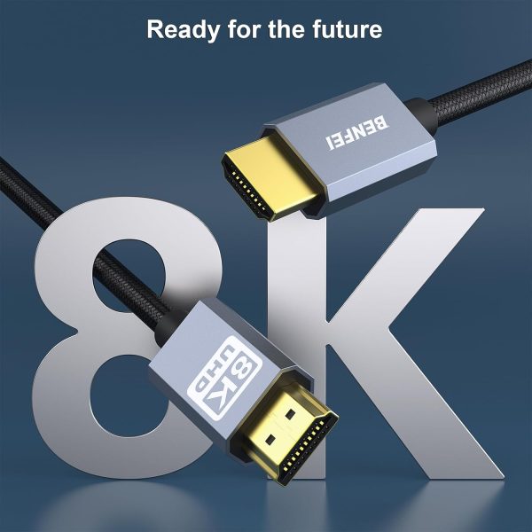 BENFEI 8K HDMI to HDMI Cable, Nylon Braided 3m - Image 2