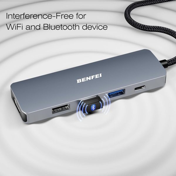 BENFEI USB C Hub 5-in-1 with 4K HDMI(Certified) Aluminum Case - Image 7