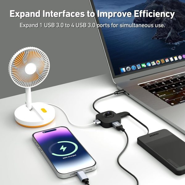 BENFEI 371BK USB-C 4-port USB 3.0 Hub - Image 2