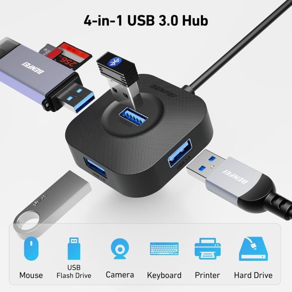BENFEI 371BK USB-C 4-port USB 3.0 Hub - Image 3