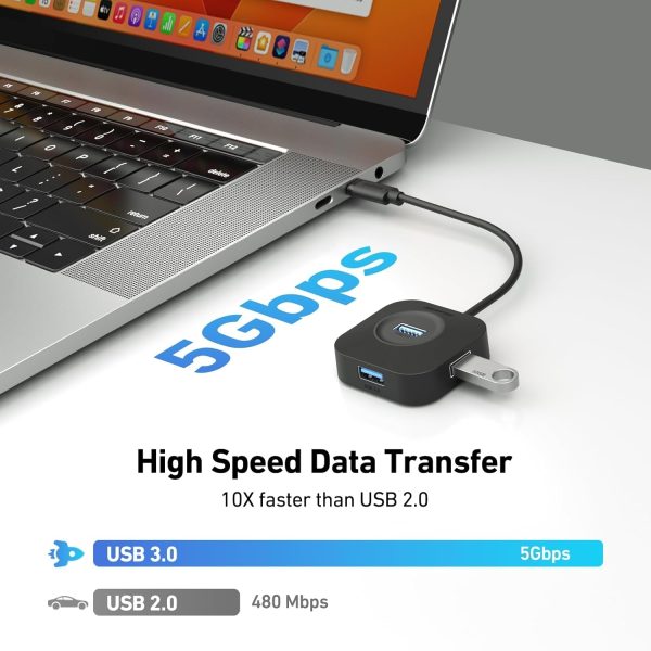 BENFEI 371BK USB-C 4-port USB 3.0 Hub - Image 4