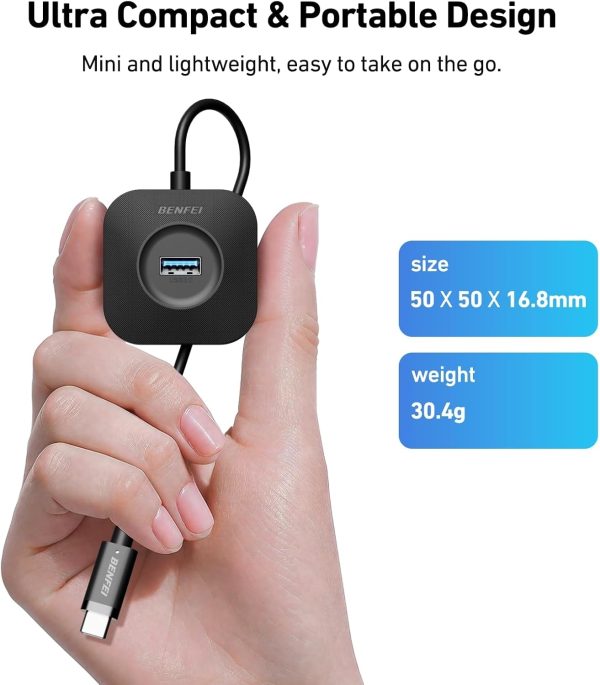 BENFEI 371BK USB-C 4-port USB 3.0 Hub - Image 7