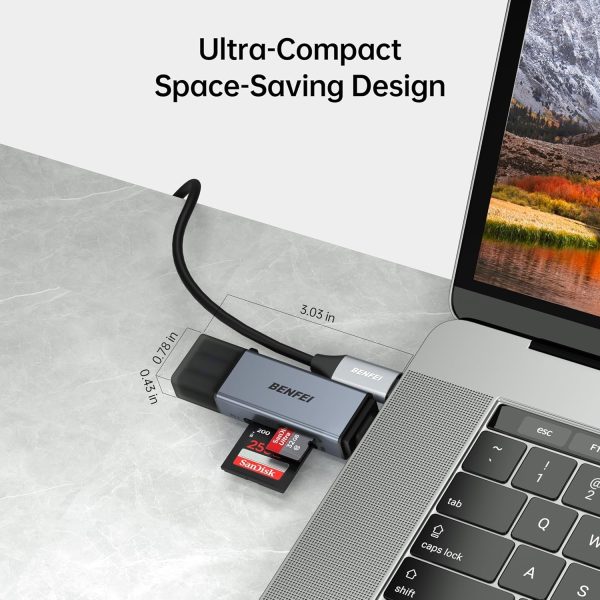BENFEI SD Card Reader, USB C to SD Micro SD Card Memory Card  Adapter - Image 5