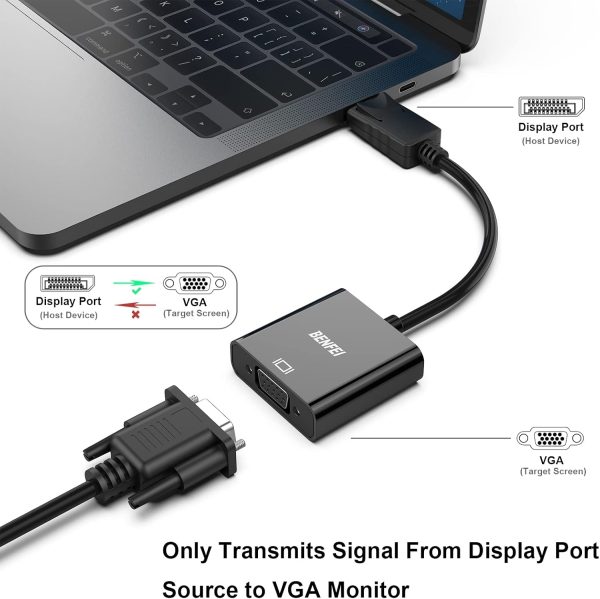 BENFEI DisplayPort to VGA,Gold-Plated Uni-directional Adapter - Image 3