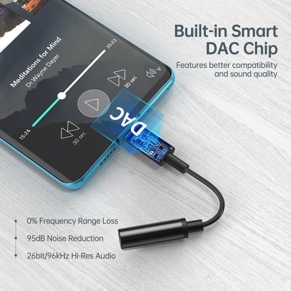 CHOETECH AUX003 USB-C To 3.5mm Headphone Adapter - Image 3