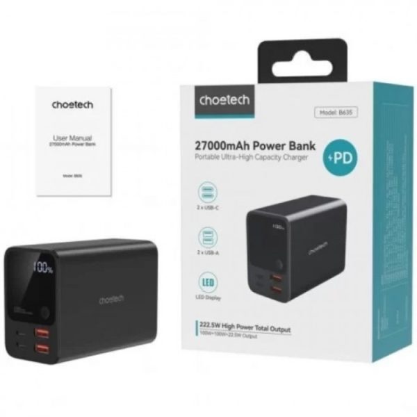 CHOETECH B635 Dual PD 100W 27000 mAh Power Bank - Image 9