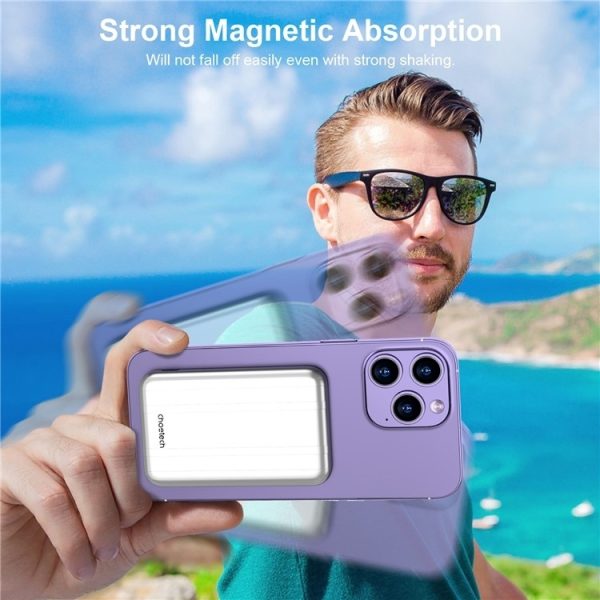 CHOETECH B655-SL 5000mAh Magnetic Wireless Power Bank 10W (Silver) - Image 6