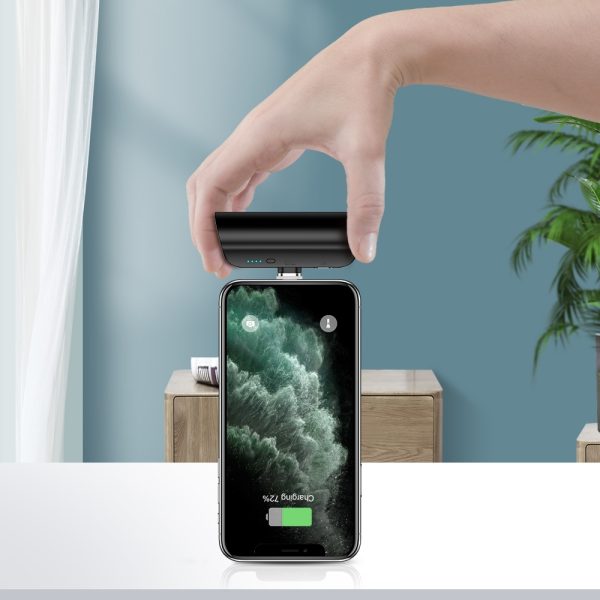 CHOETECH B660-BK 3000mAh Mini Power Bank with 3 Magnetic Connectors (Black) - Image 4