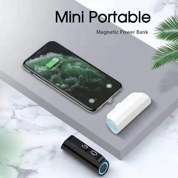 CHOETECH B660-WH 3000mAh Mini Power Bank with 3 Magnetic Connectors (White) - Image 3