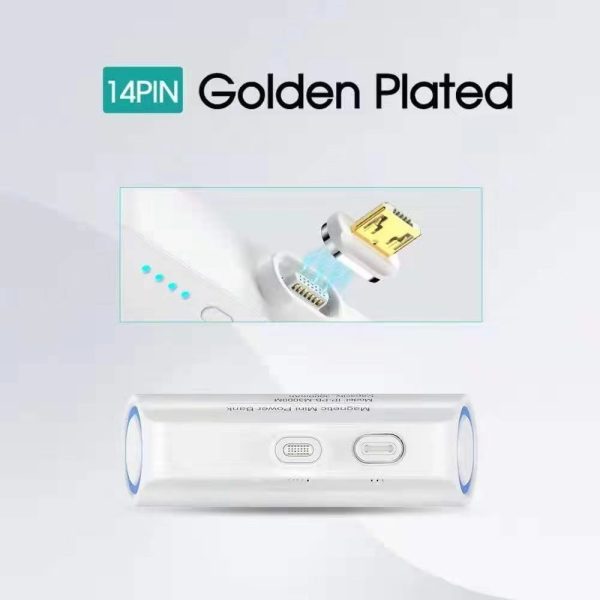 CHOETECH B660-WH 3000mAh Mini Power Bank with 3 Magnetic Connectors (White) - Image 5