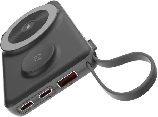 CHOETECH B695-BK 10000mAh 22.5W USB-A + USB-C x 2 + MagLeap Wireless Charge Power Bank Black - Image 2