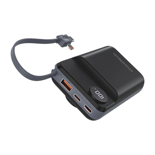 CHOETECH B696-BK 20000mAh 22.5W USB-A + USB-C x 2 + MagLeap Wireless Charge Power Bank Black - Image 2