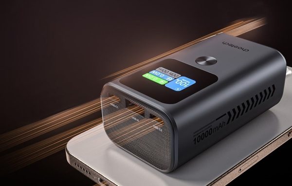 CHOETECH B701-GY 10000mAh PD30W USB-A + USB-C x 2, 3-Port & TFT Display Power Bank - Image 7