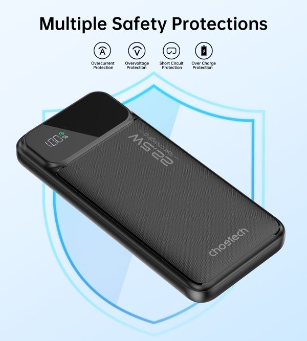 CHOETECH B728 10000mAh Power Bank PD22.5W with Digital Display - Image 4