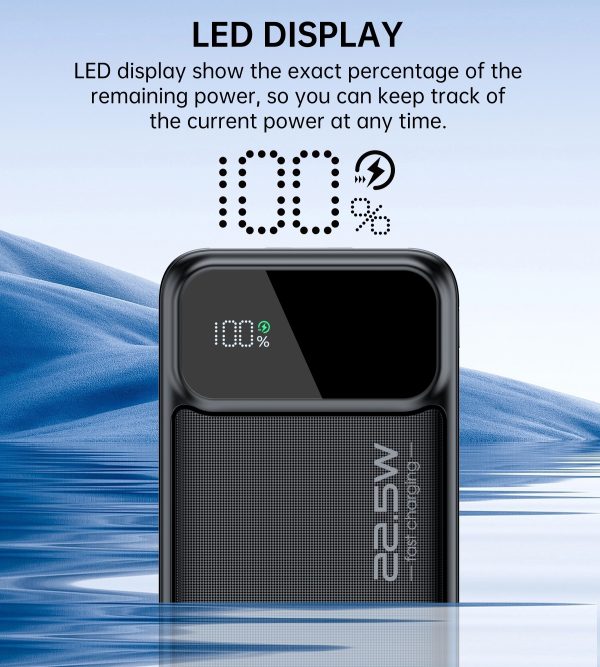 CHOETECH B729 20000mAh Power Bank PD22.5W with Digital Display - Image 8