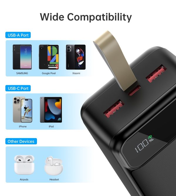 CHOETECH B730 30000mAh Power Bank PD22.5W with Digital Display - Image 4