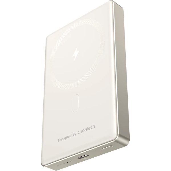 CHOETECH B739-WH 20W Slim USB-C 10000mAh Magnetic Power Bank - White - Image 4