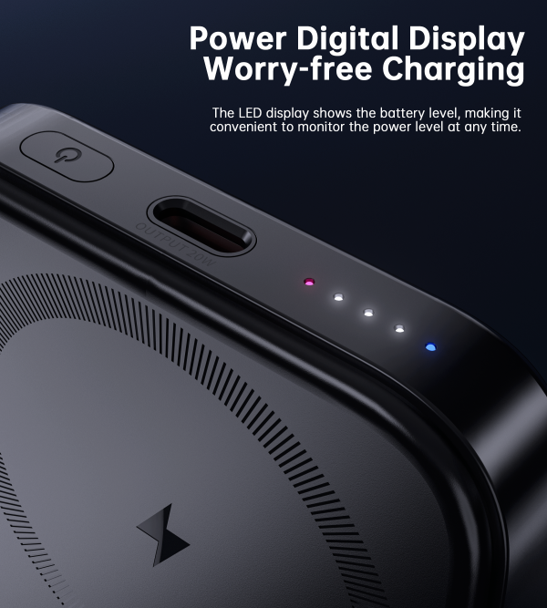 CHOETECH B743-BK 10000mAh PD20W Magnetic Power Bank with Holder Black - Image 6