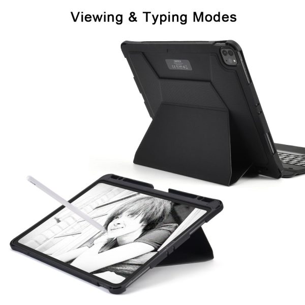 CHOETECH BH-015 Bluetooth Keyboard with Touchpad and Backlight for iPad Pro 12.9 " (Black) - Image 6