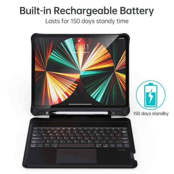 CHOETECH BH-017 Bluetooth Keyboard with Touchpad and Backlight for iPad Pro 10.9 " (Black) - Image 4