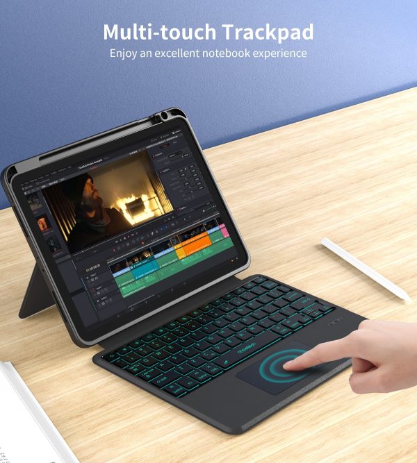 CHOETECH BH-018 Wireless Keyboard with Touchpad and Backlight for iPad Pro 11 " (Black) - Image 4