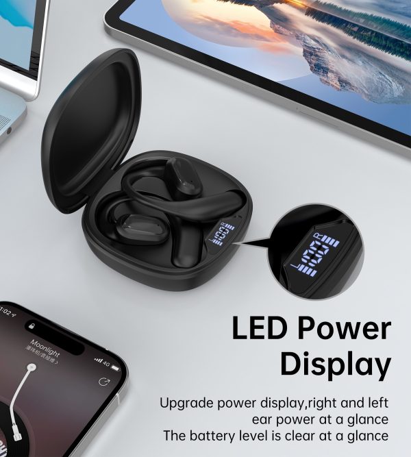 CHOETECH BH-T25 OWS Painless New Concept Bluetooth Earbuds V5.3 TWS Black - Image 5