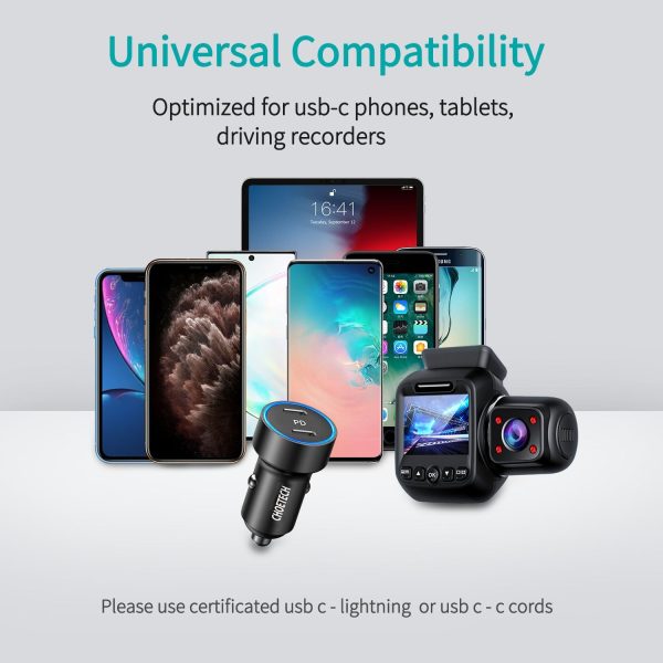 CHOETECH C0054 2-Port 40W USB-C Car Charger Adapter - Image 7