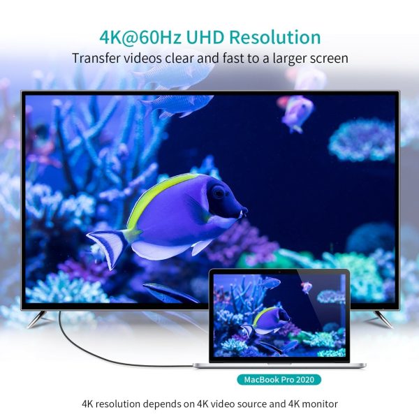 CHOETECH CH0050 USB-C to HDMI Gen2 4K Cable 5M Black - Image 4
