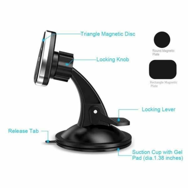 CHOETECH H010 Magnetic Car Phone Mount with 360 Degree Swivel Ball - Image 2