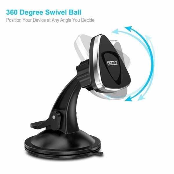 CHOETECH H010 Magnetic Car Phone Mount with 360 Degree Swivel Ball - Image 4