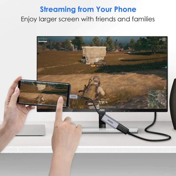 CHOETECH HUB-H10 USB-C To HDMI Braided Cable Adapter - Image 2