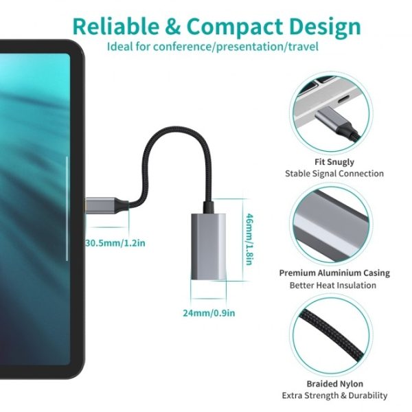 CHOETECH HUB-H17 USB-C to HDMI Adaptor - Image 5