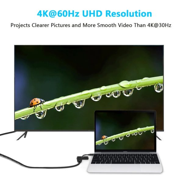 CHOETECH HUB-M03 USB-C To HDMI Adapter(4K@60hz) with 60W PD Charging Port - Image 4