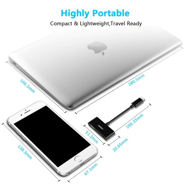 CHOETECH HUB-M03 USB-C To HDMI Adapter(4K@60hz) with 60W PD Charging Port - Image 7
