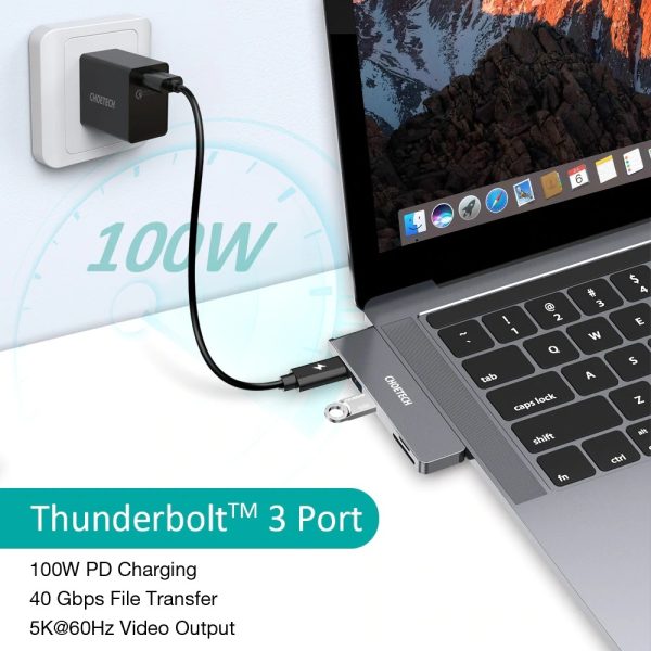 CHOETECH HUB-M14 USB-C  7 in 1 Expand Docking Station Hub for MacBook Pro - Image 3