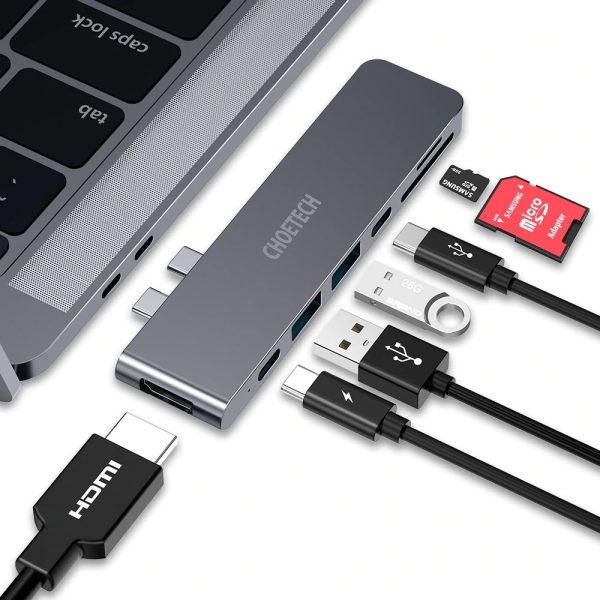 CHOETECH HUB-M14 USB-C  7 in 1 Expand Docking Station Hub for MacBook Pro - Image 6