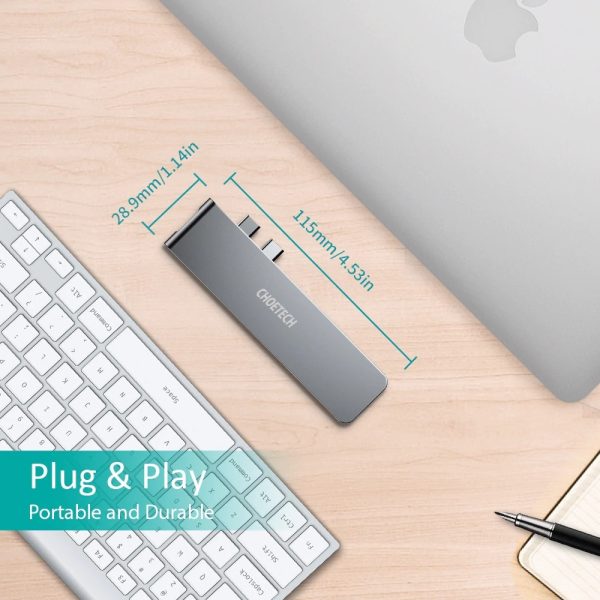 CHOETECH HUB-M14 USB-C  7 in 1 Expand Docking Station Hub for MacBook Pro - Image 8
