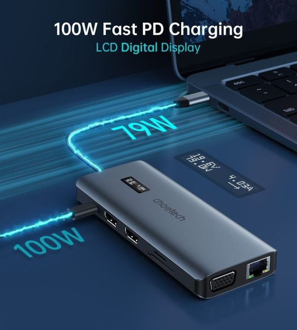 CHOETECH HUB-M26 12-in-1 USB-C Multiport Adapter - Image 5