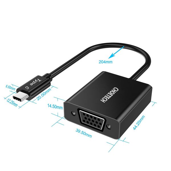 Choetech HUB-V01 USB C to VGA Adapter - Image 4