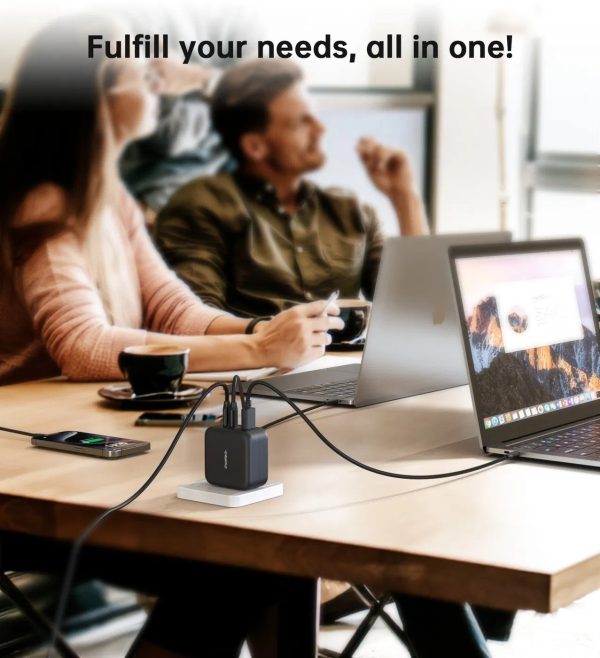 CHOETECH PD6055 GAN USB-C + USB-A 70w Travel Charger (US/EU/UK/AU) - Image 5