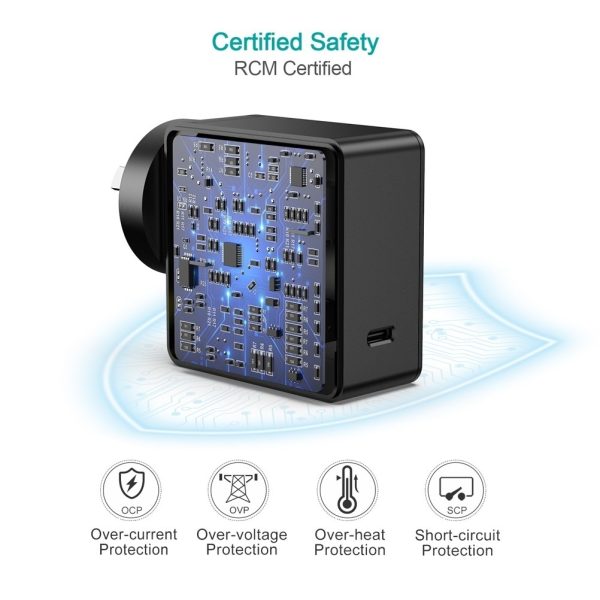 CHOETECH Q4004 60W PD 3.0 Type-C Fast Charging Foldable Adapter USB-C Charger - Image 5