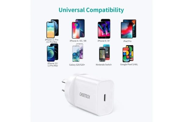 CHOETECH Q5004CL PD20W USB-C iPhone Fast Charger with MFi Certified USB-C Cable - Image 3
