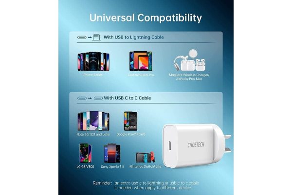 Choetech Q5004 PD Fast Type C Wall Charger 20W - Image 6