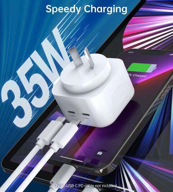 CHOETECH Q5008 PD 35W Dual USB-C Charger - Image 4