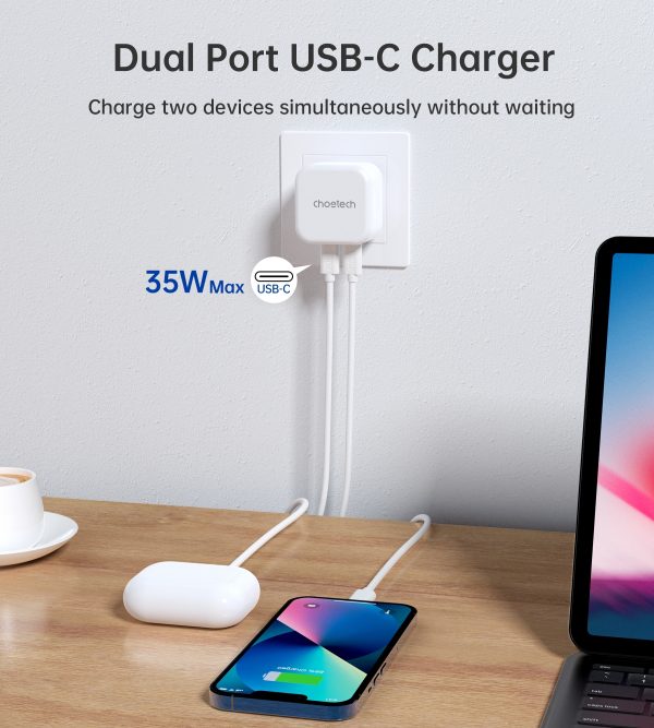 CHOETECH Q5008 PD 35W Dual USB-C Charger - Image 7