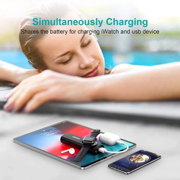 CHOETECH T315 2-in-1 Portable Wireless iWatch Quick Charger 5000mAh Power Bank - Image 4