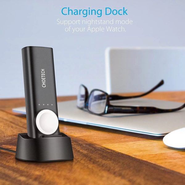 CHOETECH T315 2-in-1 Portable Wireless iWatch Quick Charger 5000mAh Power Bank - Image 5