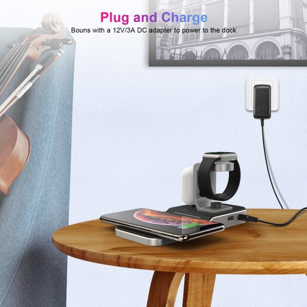 CHOETECH T316 4-in-1 Wireless Charging Station for iPhone/Apple Watch/iPod and all Qi Wireless Cell phones - Image 7