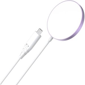 CHOETECH T518-PK Magnetic Wireless Charger for all Qi Cell Phone & iPhones 12/13/14/15 (Pink) - Image 2